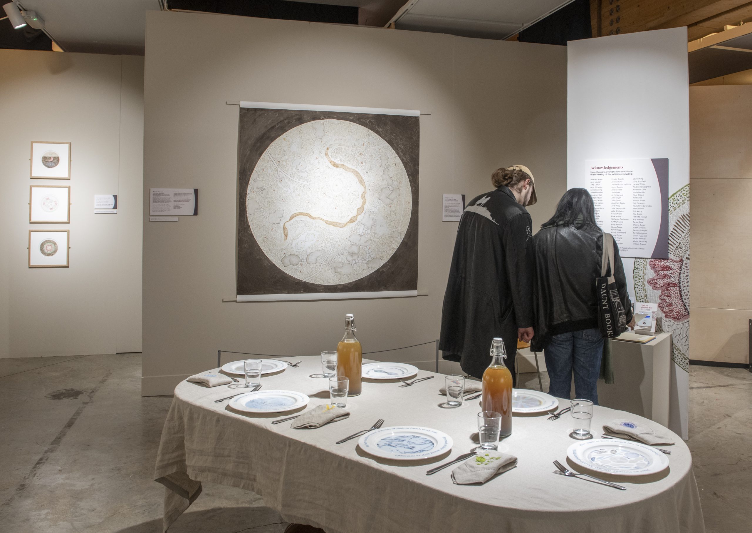 An installation view of Living Soil